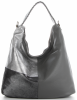 Bőr táska shopper bag Genuine Leather szürke 5521